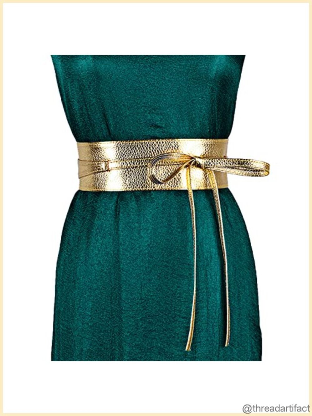 Faux Leather Obi Style Wide Wrap Waist Belt Retro Lace Up Tie